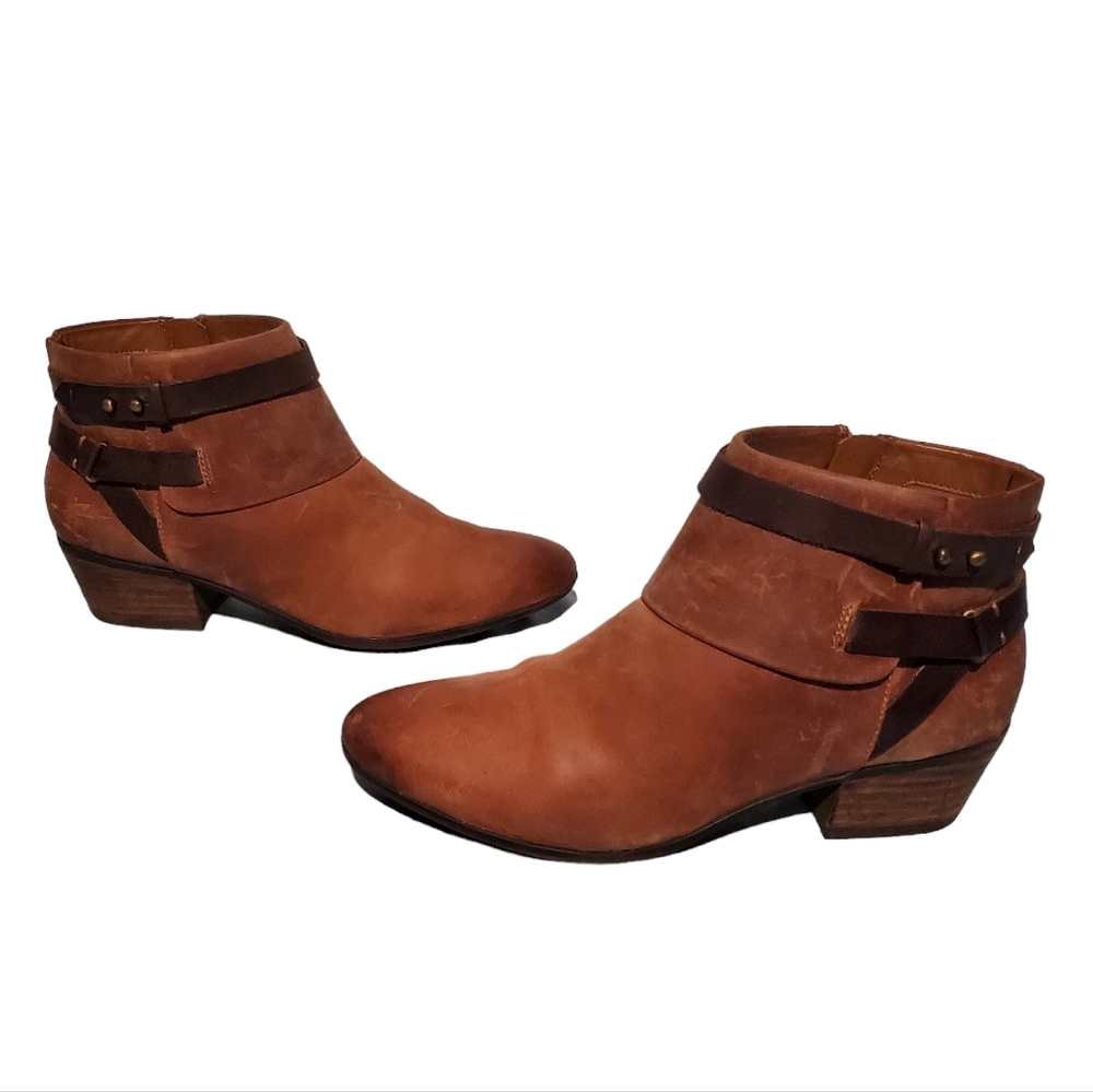 Clarks Brown Zip-Up Ankle Booties Boots Women's Size 7.5M - Picture 2 of 9